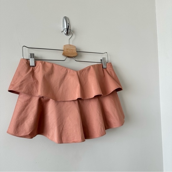 Rebecca Taylor-Pink Clay Ruffle Crop Top (Size:4) - Picture 4 of 10